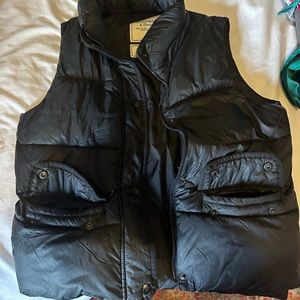 Abercrombie Black Puffer Vest Size S